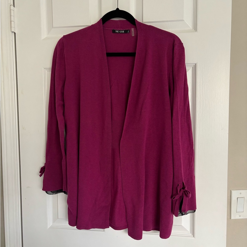 Nic & Zoe Petite M  Open front Sweater